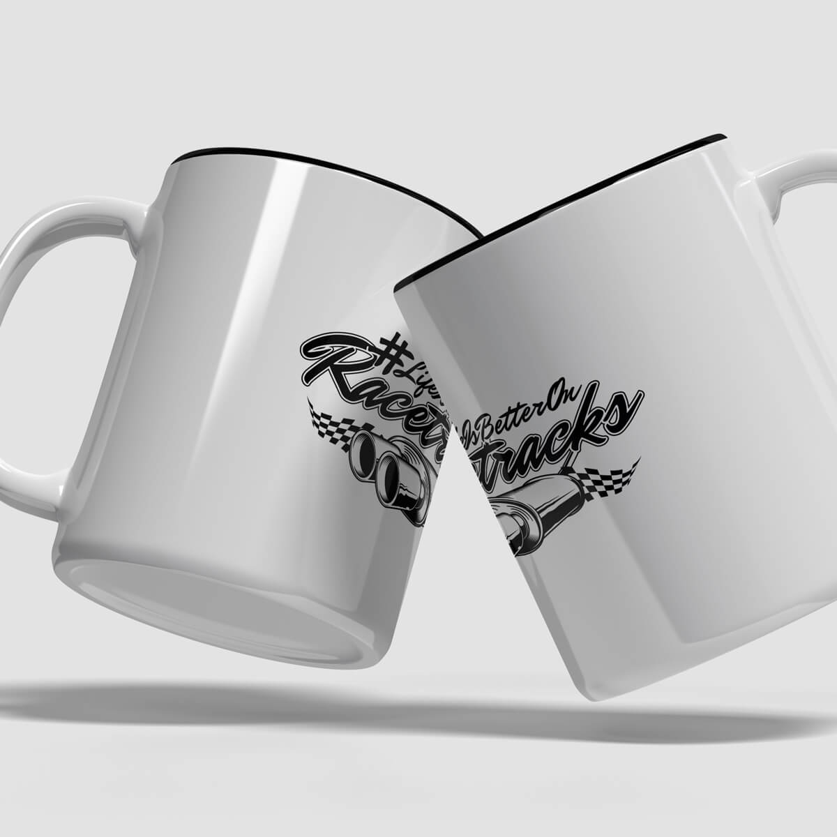 Keramiktasse LIFE IS BETTER ON RACETRACKS